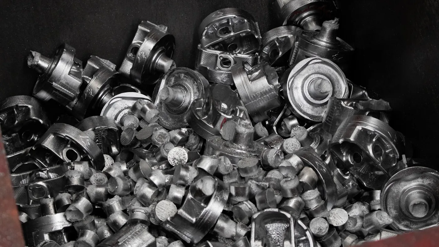 A heap of small metal fittings