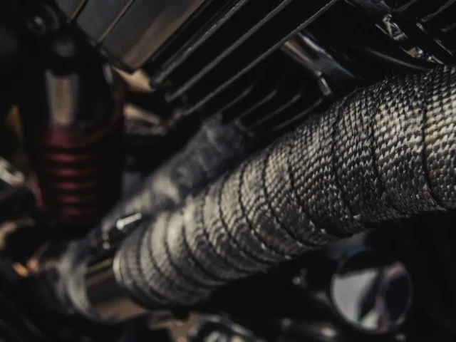 black and silver motorcycle engine