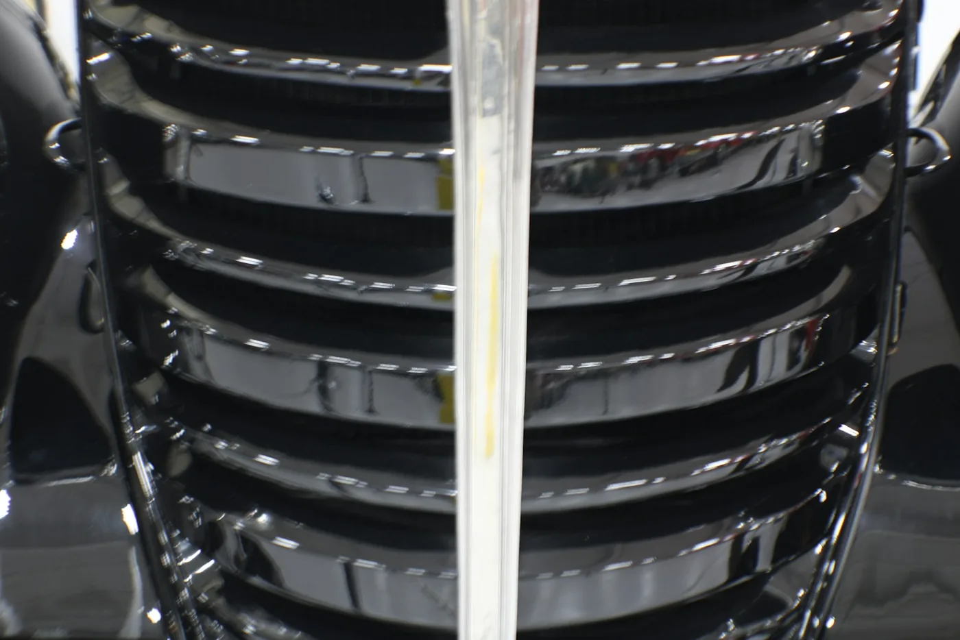 Chrome cooling fins on an engine