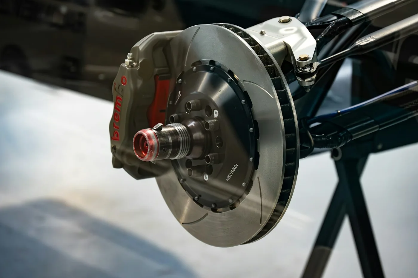 A brake disc and caliper assembly