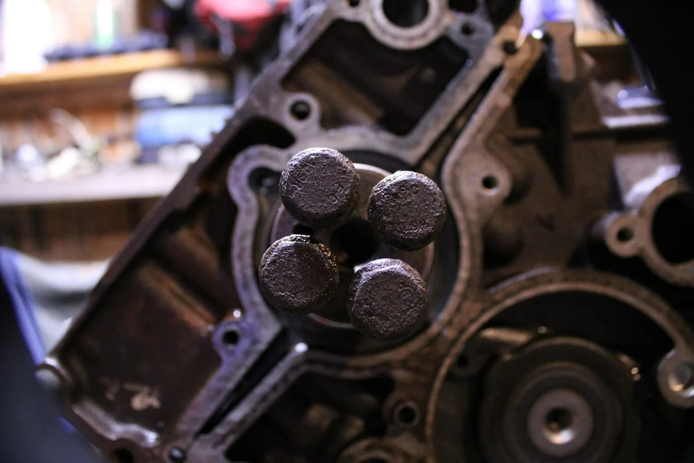 The face of an engine casing