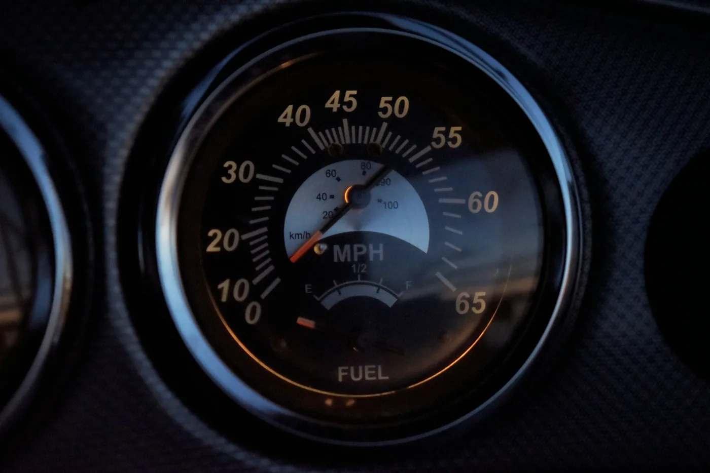 A round analogue meter