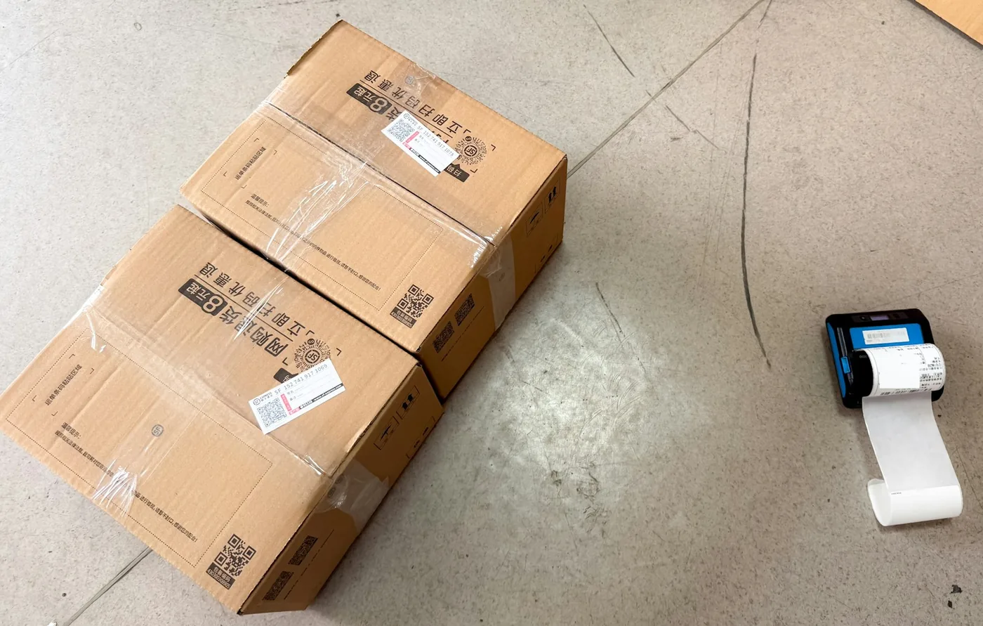 Labelled cartons ready to ship