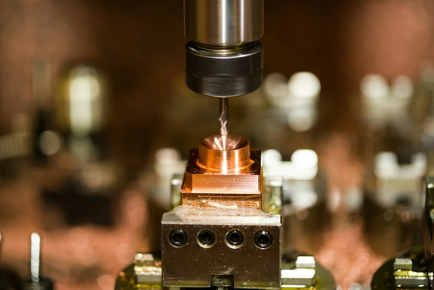 A part held in a machine tool