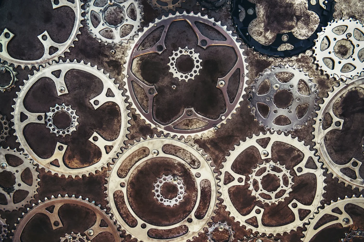 Cogs and gears meshed together