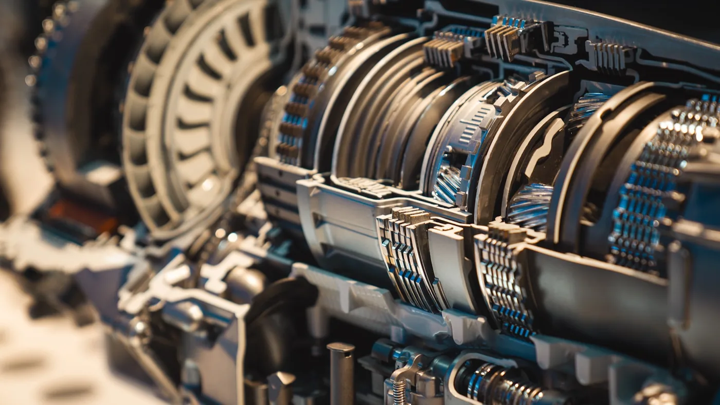 A machine crowded with gears