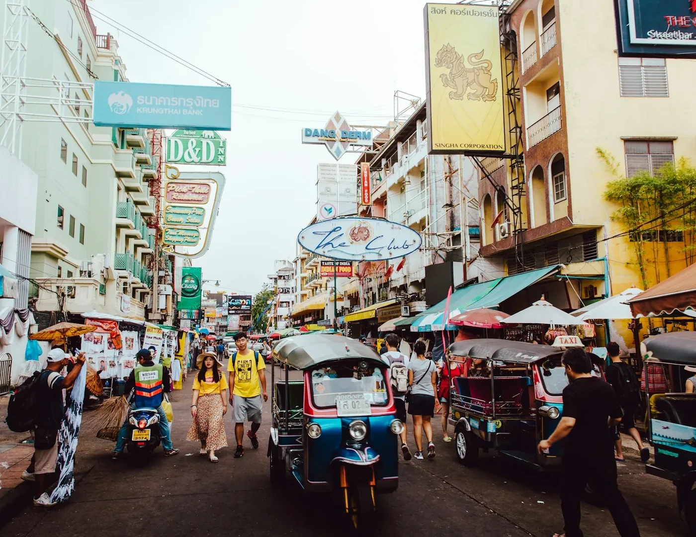 A busy street in Bangkok